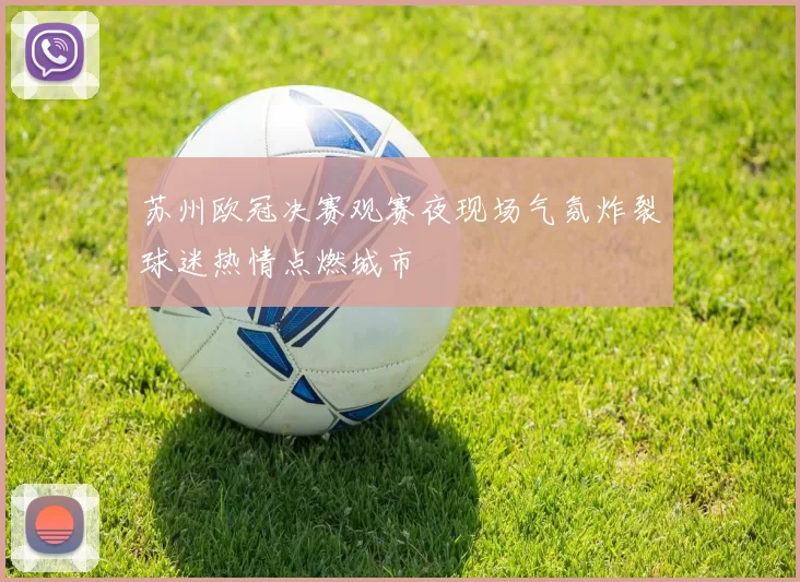 苏州欧冠决赛观赛夜现场气氛炸裂球迷热情点燃城市